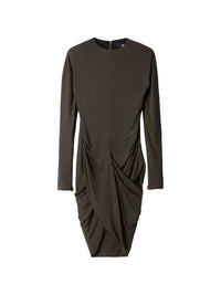 Jacquemus Women Draped-Neckline Midi Dress