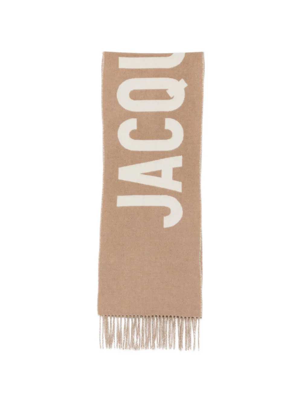 Jacquemus Unisex Fringed Scarf With Intarsia Logo