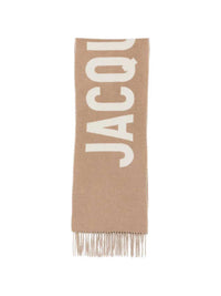 Jacquemus Unisex Fringed Scarf With Intarsia Logo