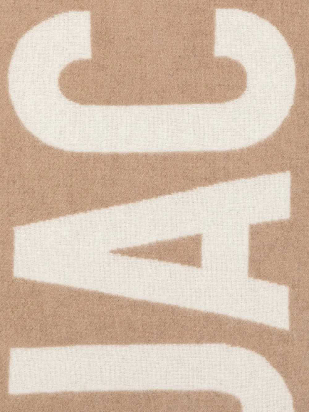 Jacquemus Unisex Fringed Scarf With Intarsia Logo