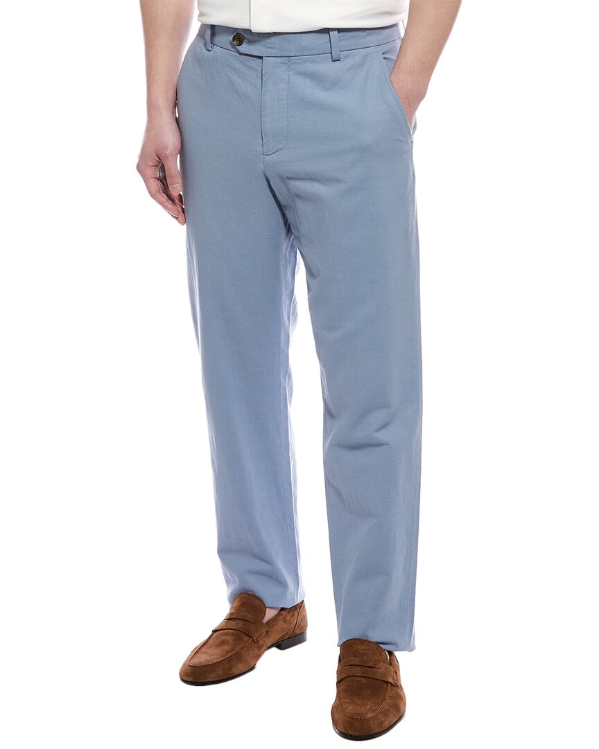 Brooks Brothers Linen-Blend Pant Blue