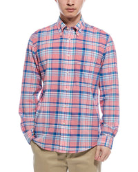 Brooks Brothers Madras Regular Fit Shirt Red