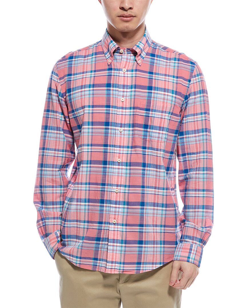 Brooks Brothers Madras Regular Fit Shirt Red