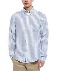 Brooks Brothers Novelty Linen Shirt Blue