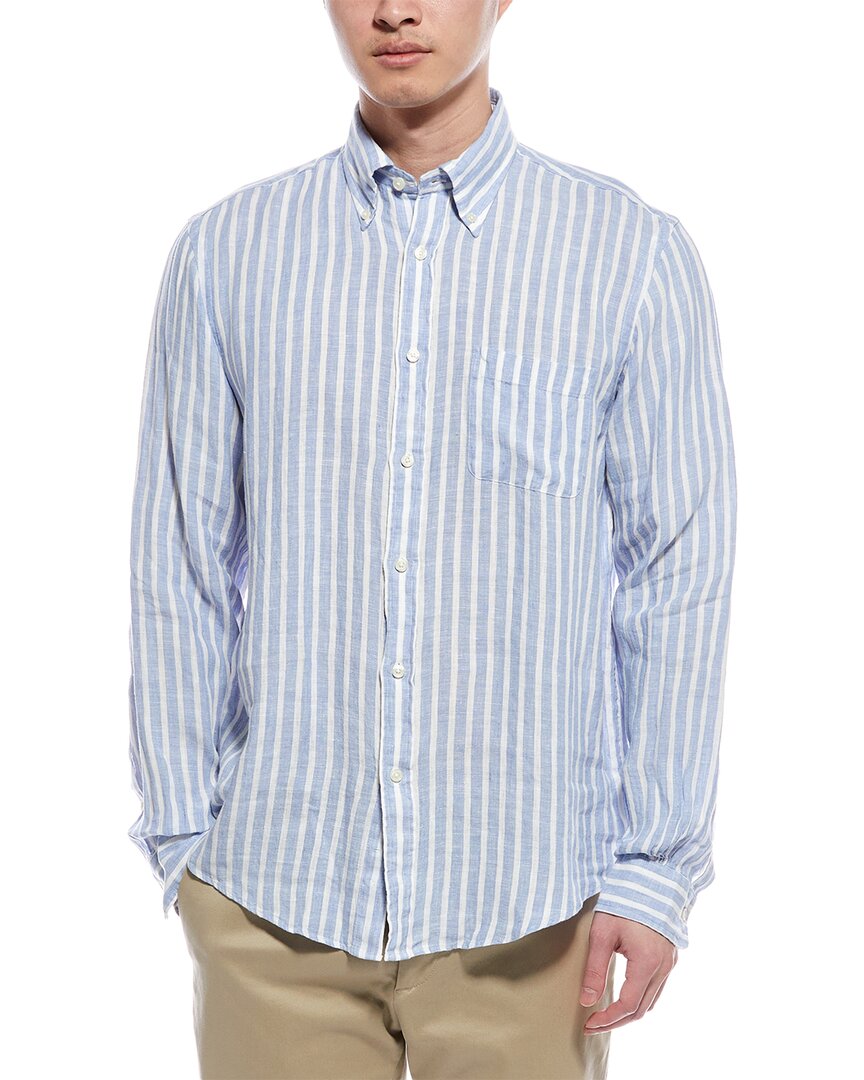 Brooks Brothers Novelty Linen Shirt Blue