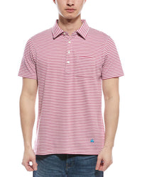 Brooks Brothers Stripe Knit Polo Shirt Red