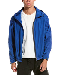 Moncler Hooded Rain Jacket Blue