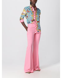 Versace Flared Pants Embossed Logo Women Pink