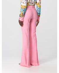 Versace Flared Pants Embossed Logo Women Pink