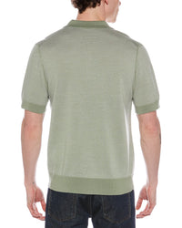 Vince Birdseye Wool Polo Sweater