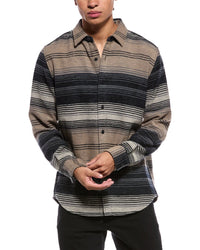 Weatherproof Vintage Horizontal Stripe Brushed Overshirt