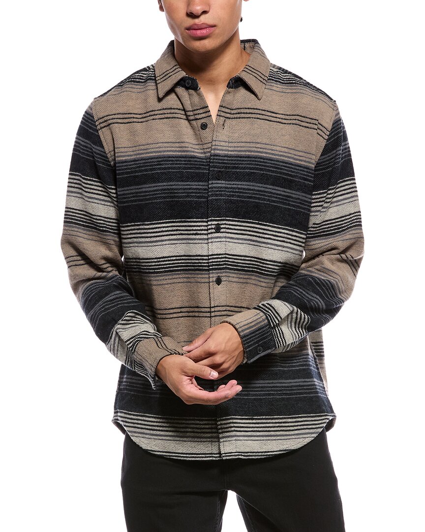 Weatherproof Vintage Horizontal Stripe Brushed Overshirt