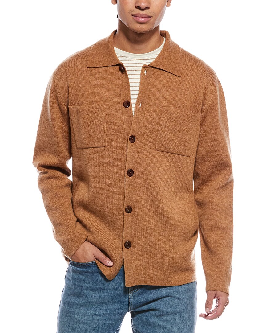 Brodie Cashmere Classic Wool & Cashmere-Blend Sweater Shirt