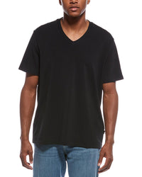 7 For All Mankind V-Neck T-Shirt Regular XXL Black