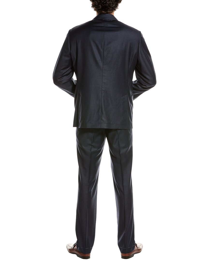 Brunello Cucinelli Wool Suit With Pleated Pant