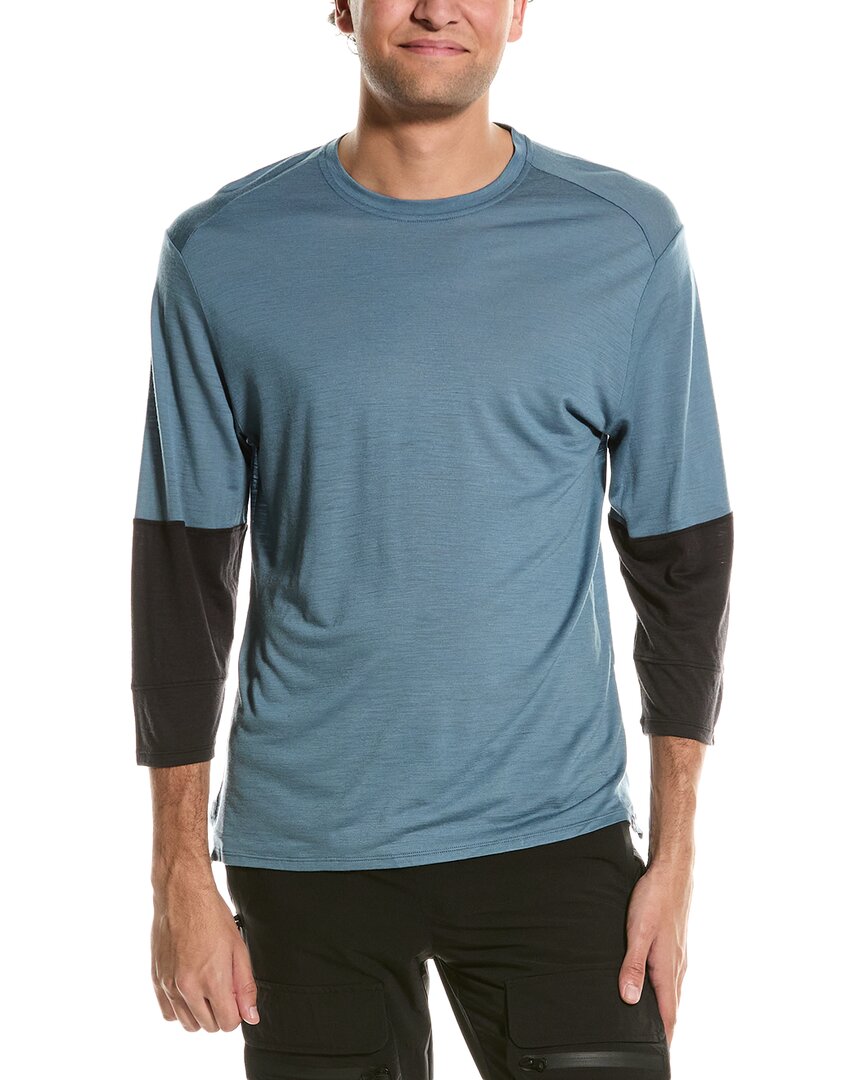 Patagonia® Bike Jersey Wool-Blend T-Shirt Blue