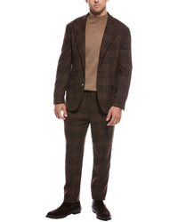 Brunello Cucinelli 2Pc Pleated-Front Wool & Silk-Blend Suit