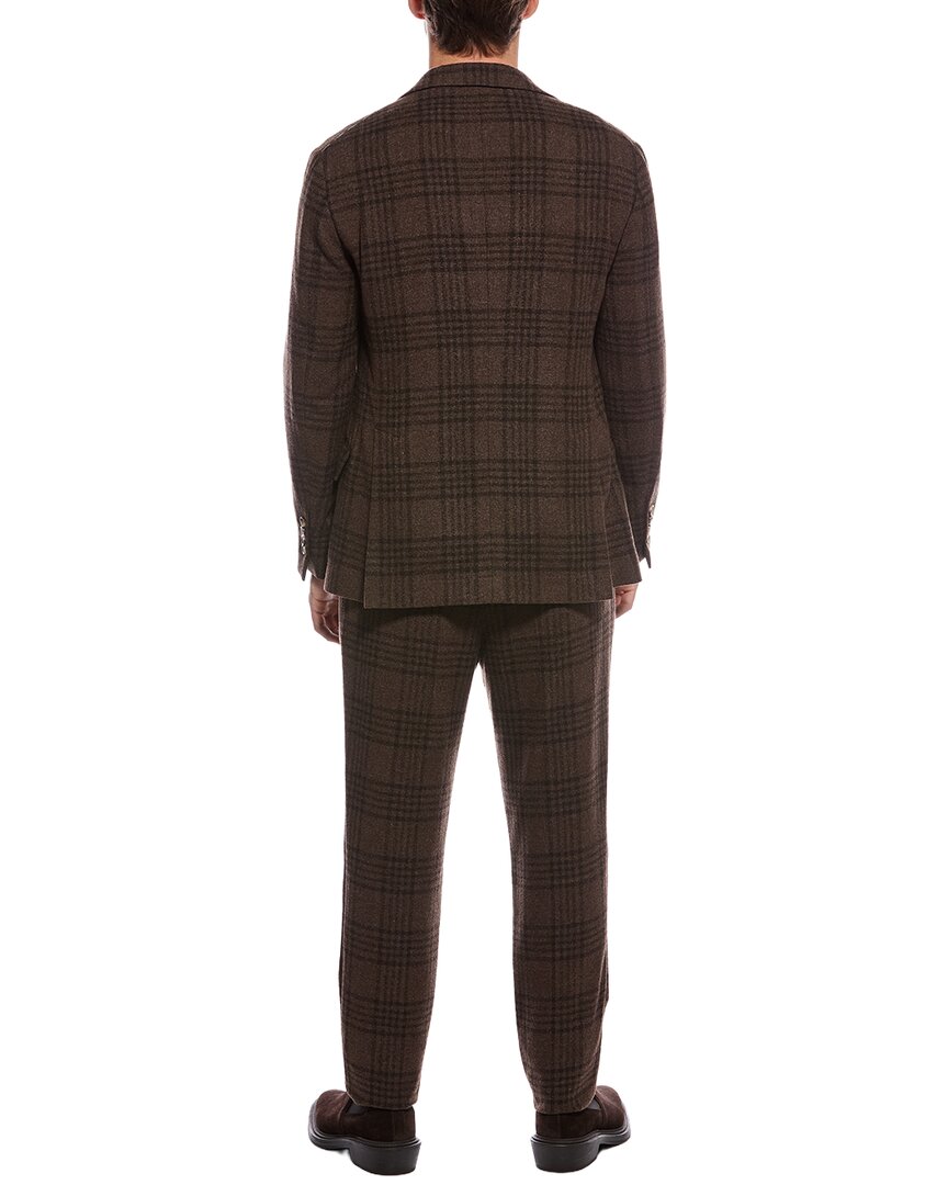 Brunello Cucinelli 2Pc Pleated-Front Wool & Silk-Blend Suit