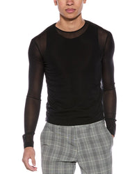 Valentino Valentino Mens  Sheer Silk-Blend T-Shirt, M, Black