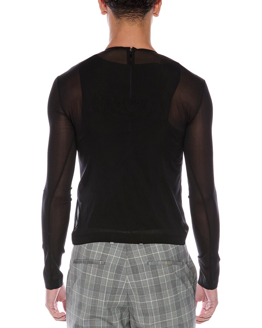 Valentino Valentino Mens  Sheer Silk-Blend T-Shirt, M, Black