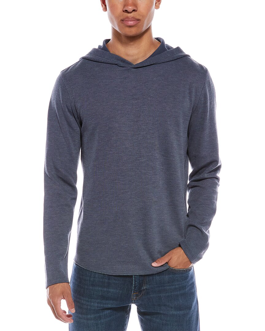 Vince Flat Back Hoodie Blue