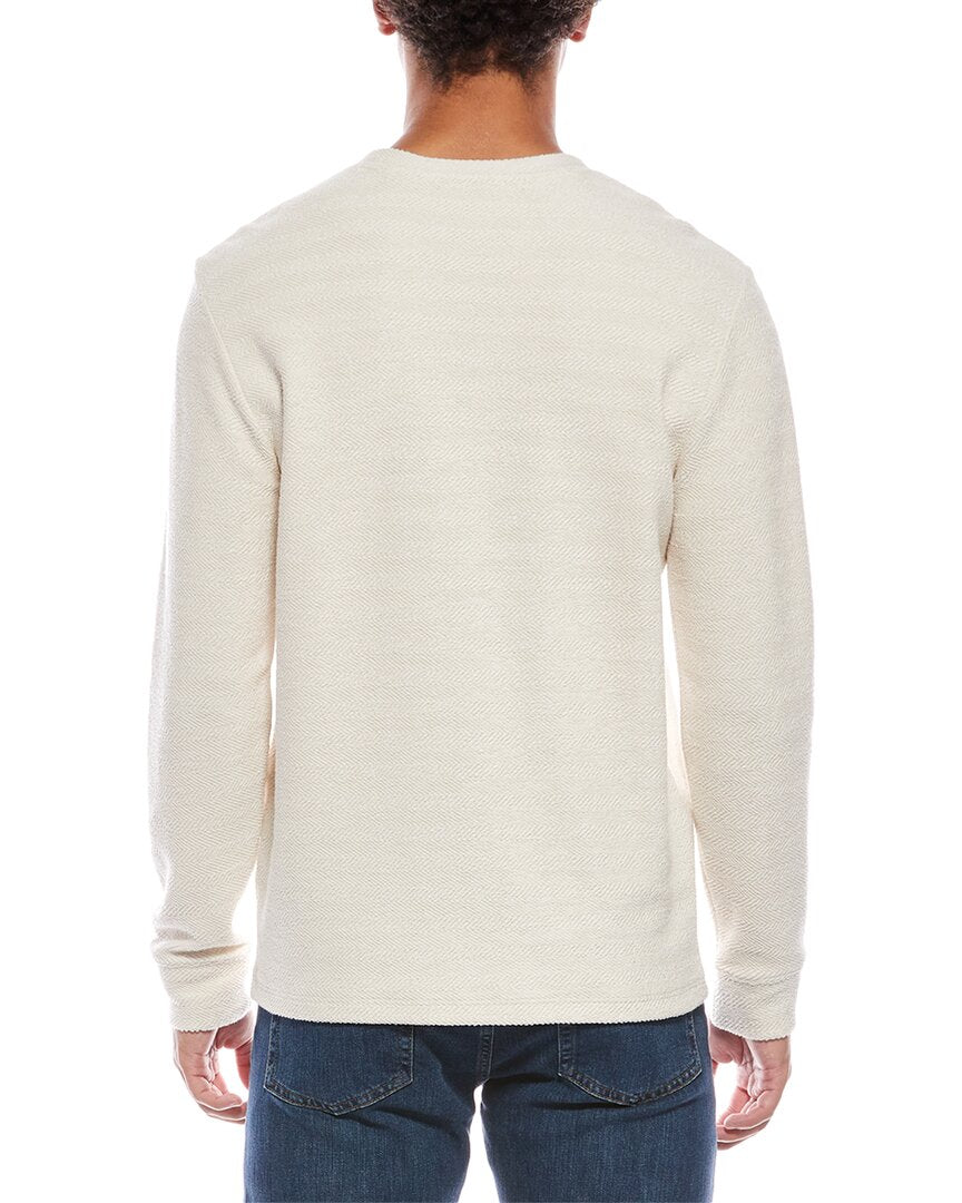 Vince Herringbone French Terry Pullover
