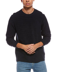 Vince Herringbone French Terry Pullover Blue