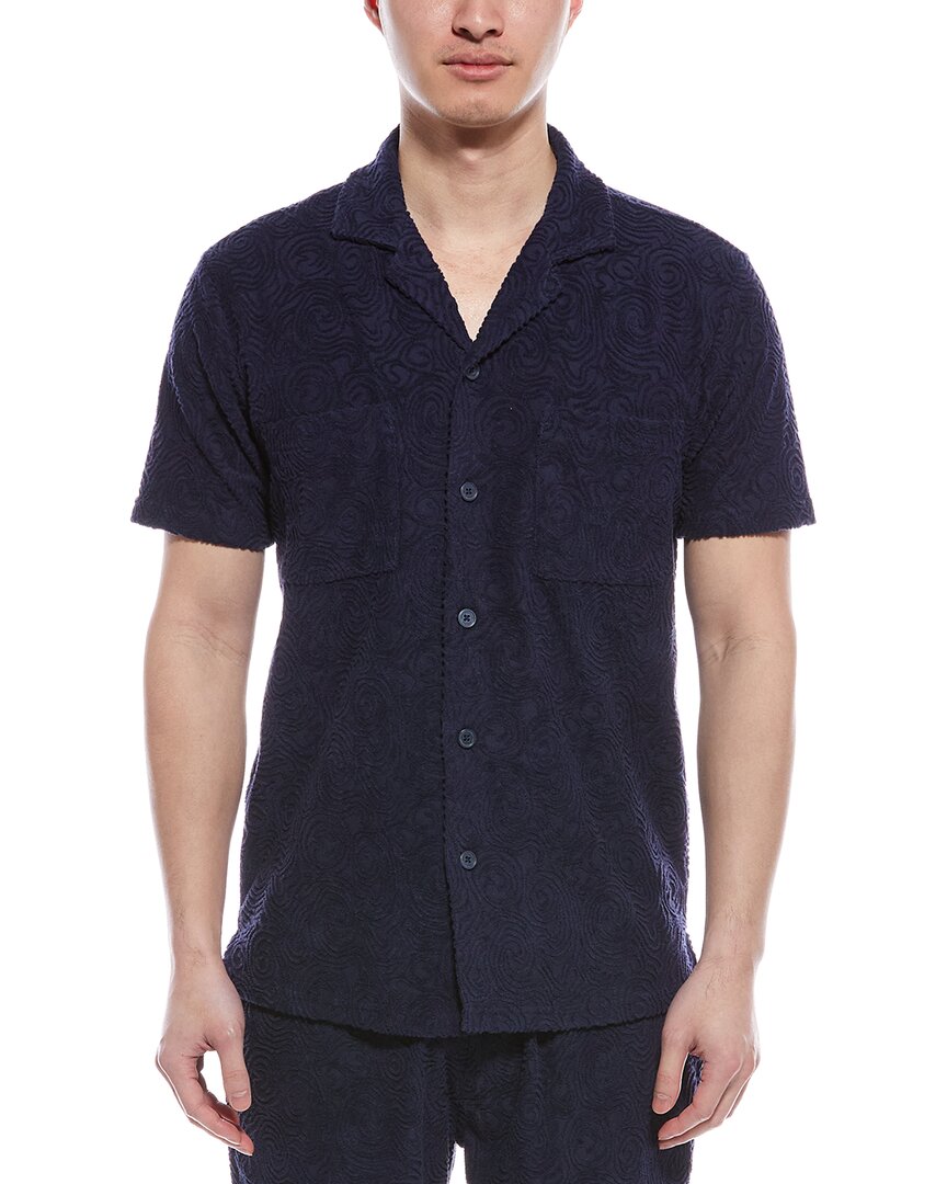 Weatherproof Vintage Jacquard Knit Shirt Blue