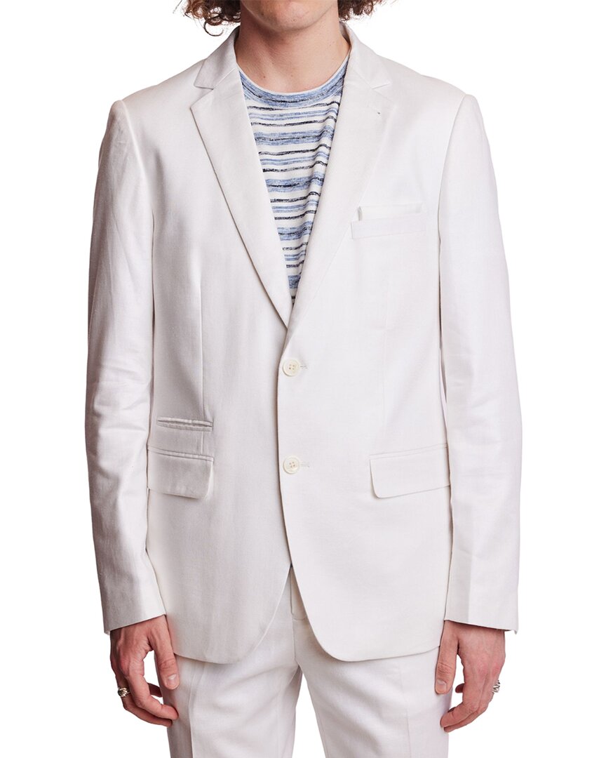 Paisley & Gray Dover Slim Fit Linen-Blend Jacket White