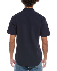 Tailorbyrd Solid Seersucker Short Sleeve Shirt