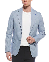Report Collection Linen-Blend Jacket 46r Blue