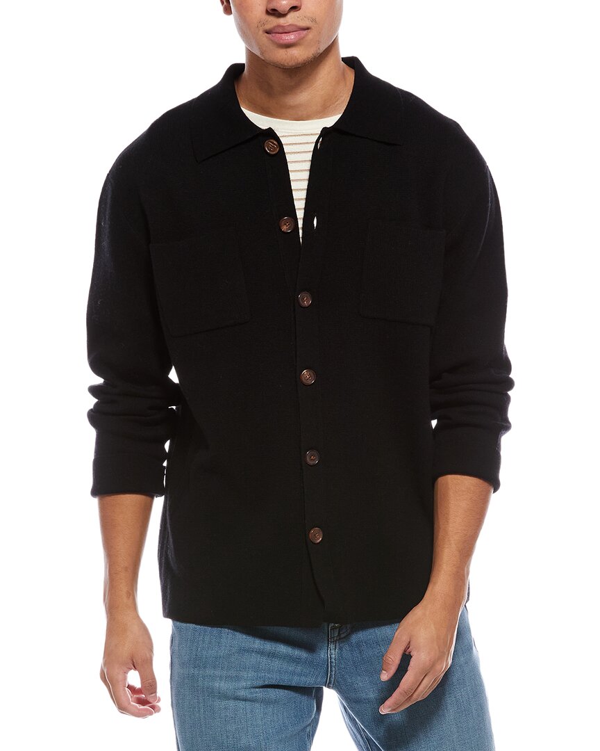 Brodie Cashmere Classic Wool & Cashmere-Blend Sweater Shirt