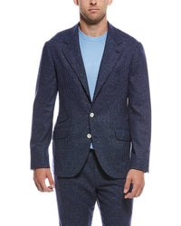 Brunello Cucinelli 2Pc Pleated-Front Wool & Cashmere-Blend Suit
