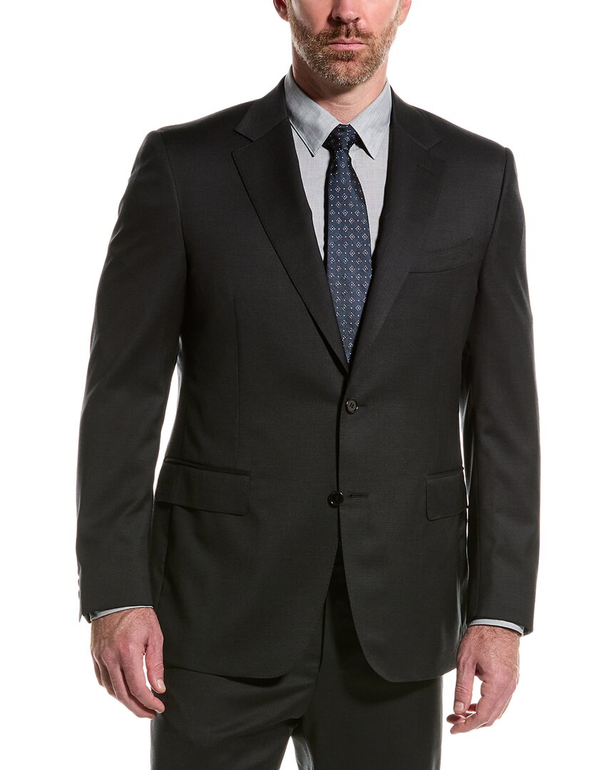 Canali Canali Wool Suit With Flat Front Pant