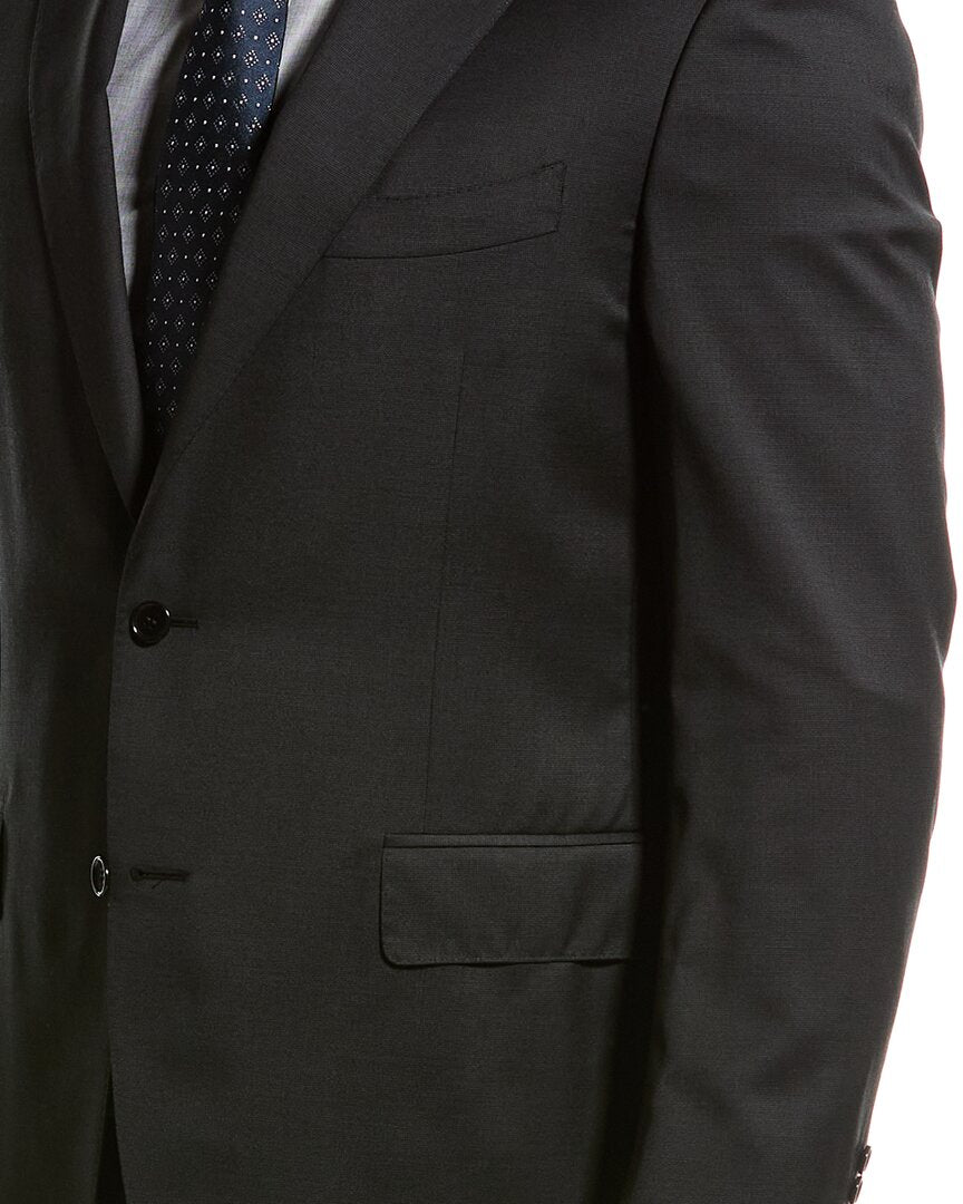 Canali Canali Wool Suit With Flat Front Pant