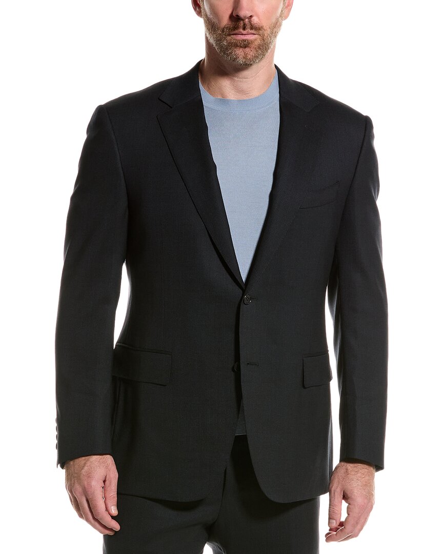 Canali Wool-Blend Suit With Flat Front Pant