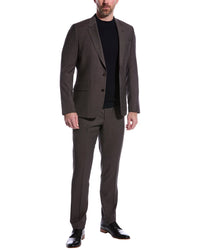 Paul Smith 2Pc Tailored Fit Wool Suit 44r Brown Multi
