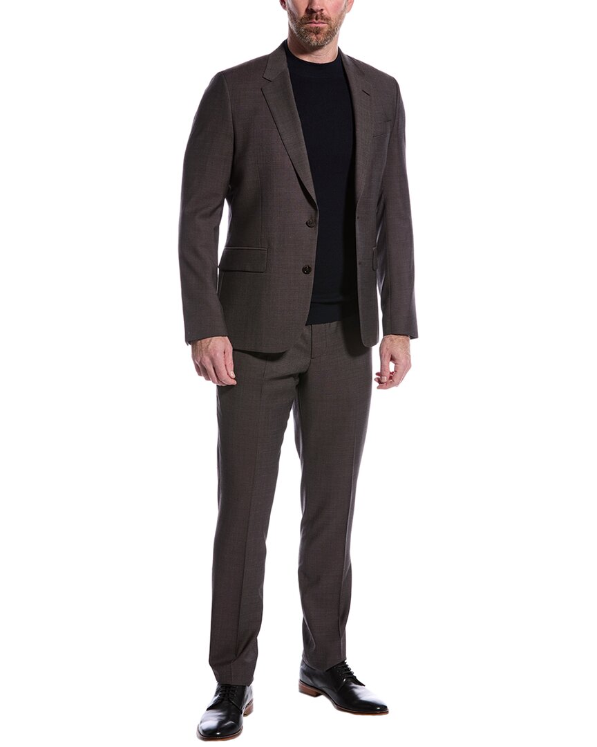 Paul Smith 2Pc Tailored Fit Wool Suit 44r Brown Multi