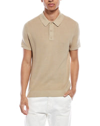 Onia Mens Textured Polo Shirt, Xxl, Brown