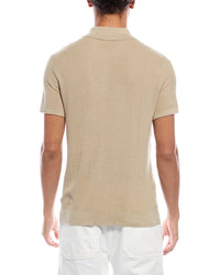 Onia Mens Textured Polo Shirt, Xxl, Brown