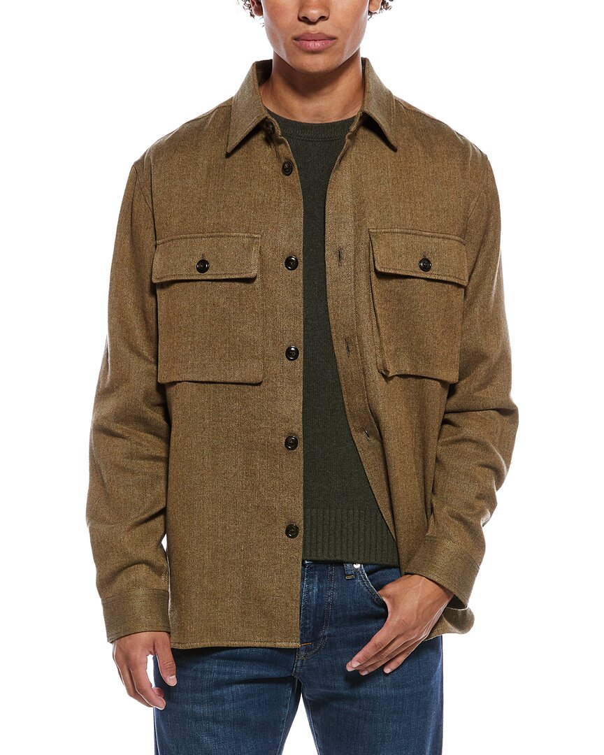 TODD SNYDER Todd Snyder Woolrich Linen, Wool, & Cashmere-Blend Overshirt