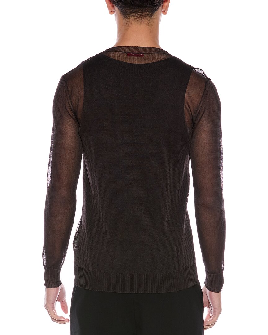 Valentino Valentino Sheer Silk Crewneck Sweater