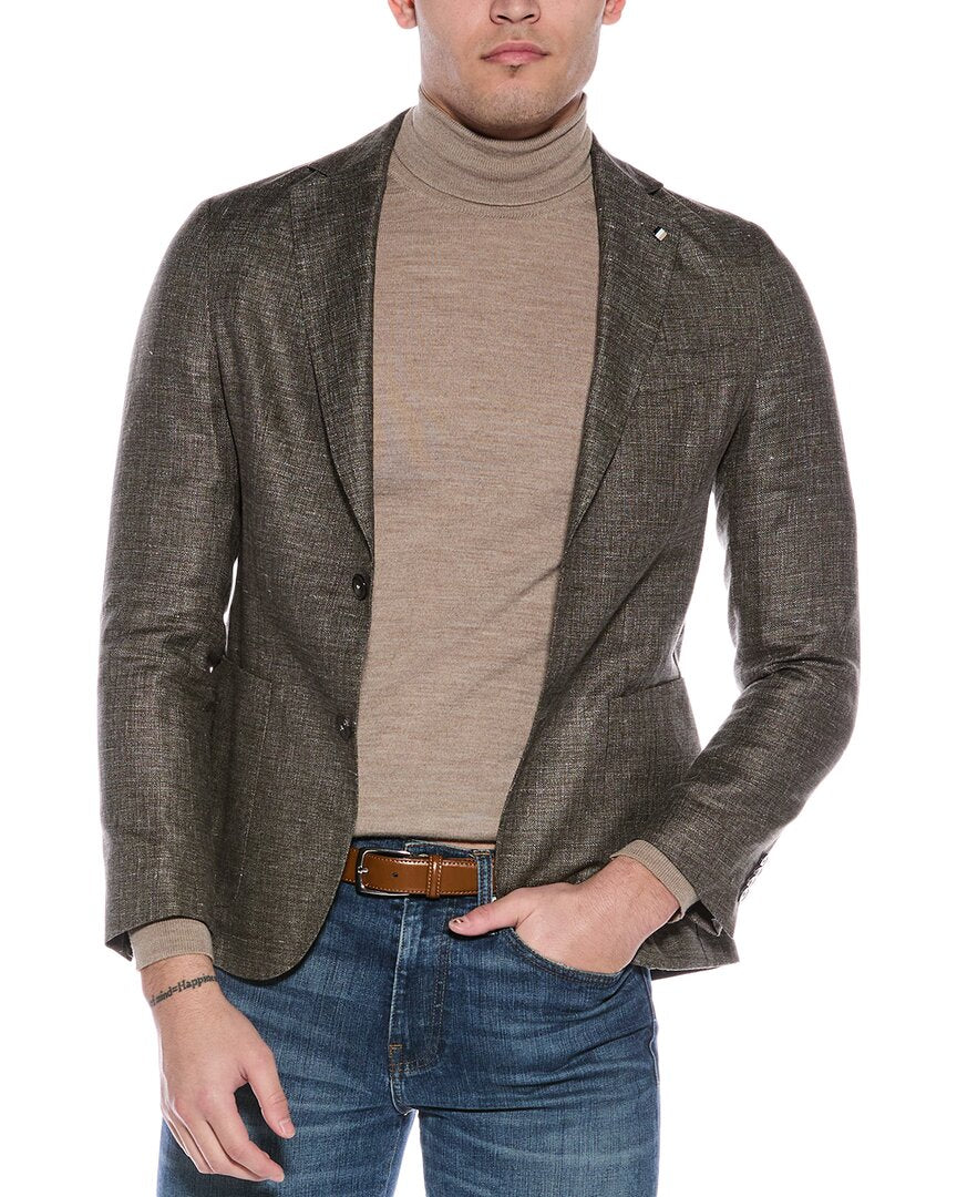 Boss Hugo Boss Slim Fit Wool & Linen-Blend Blazer