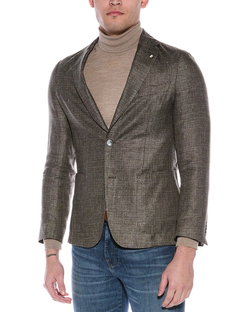 Boss Hugo Boss Slim Fit Wool & Linen-Blend Blazer