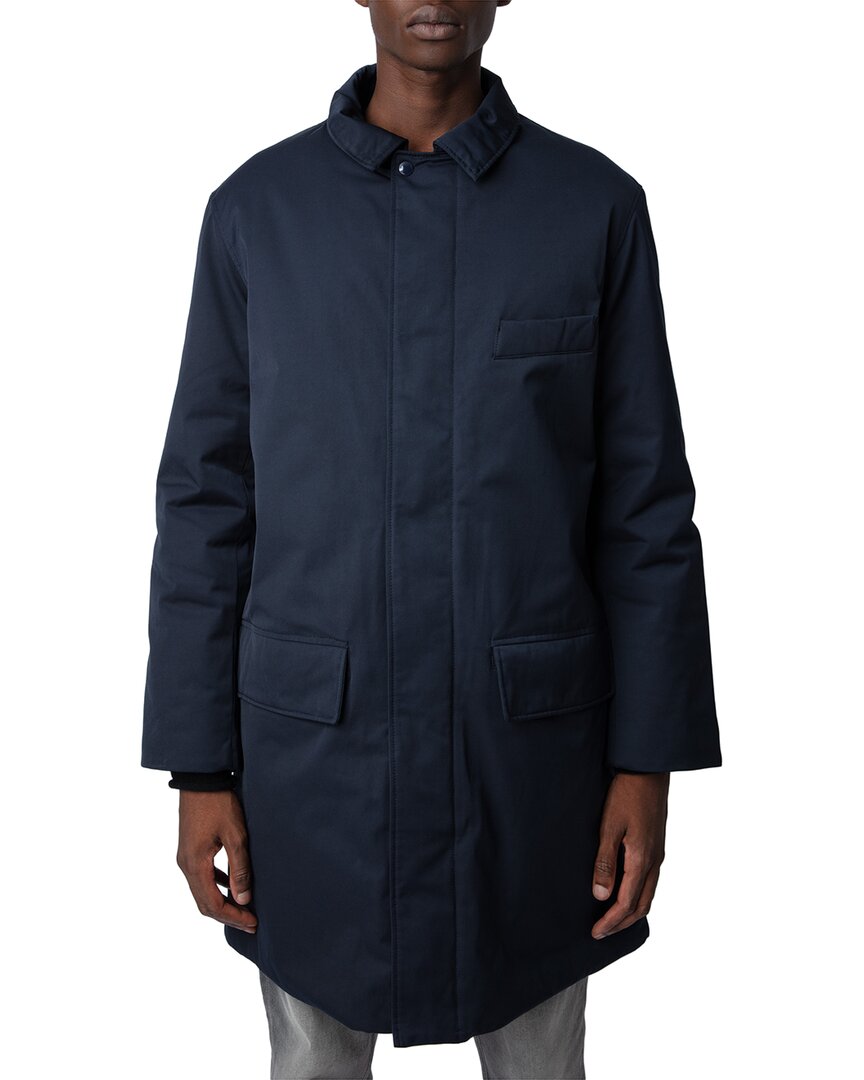 Zadig & Voltaire Mel Minimal Twill Jacket Blue