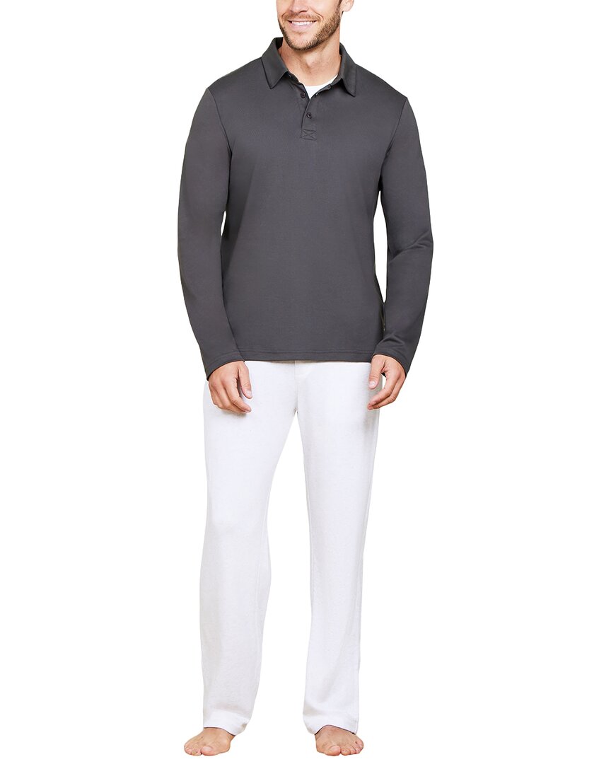 Barefoot Dreams Mc Pima Long Sleeve Polo Shirt