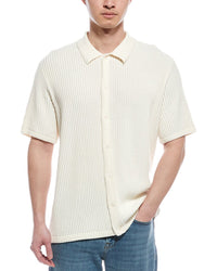 For The Republic Ribbed Polo Shirt Regular S White