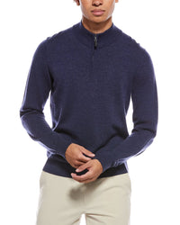Mette Mette Merino Wool 1/4-Zip Mock Neck Sweater