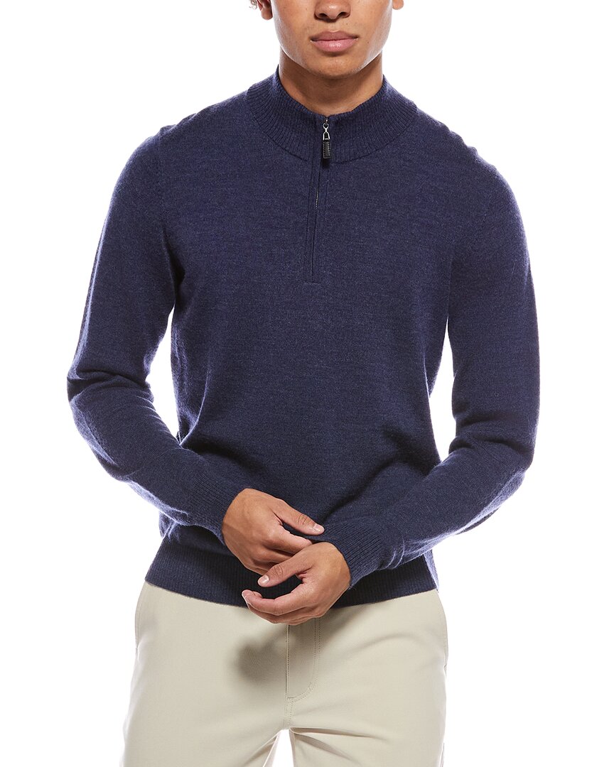 Mette Mette Merino Wool 1/4-Zip Mock Neck Sweater