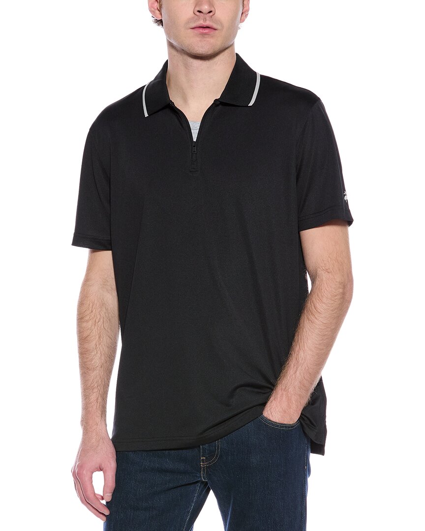 Brooks Brothers 1/4-Zip Performance Polo Shirt Black